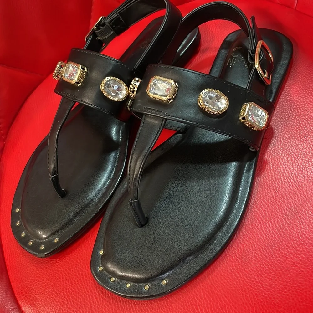 Steve Madden Chunky Rhinestone and studded Sandals size 7 - Picture 6 of 11